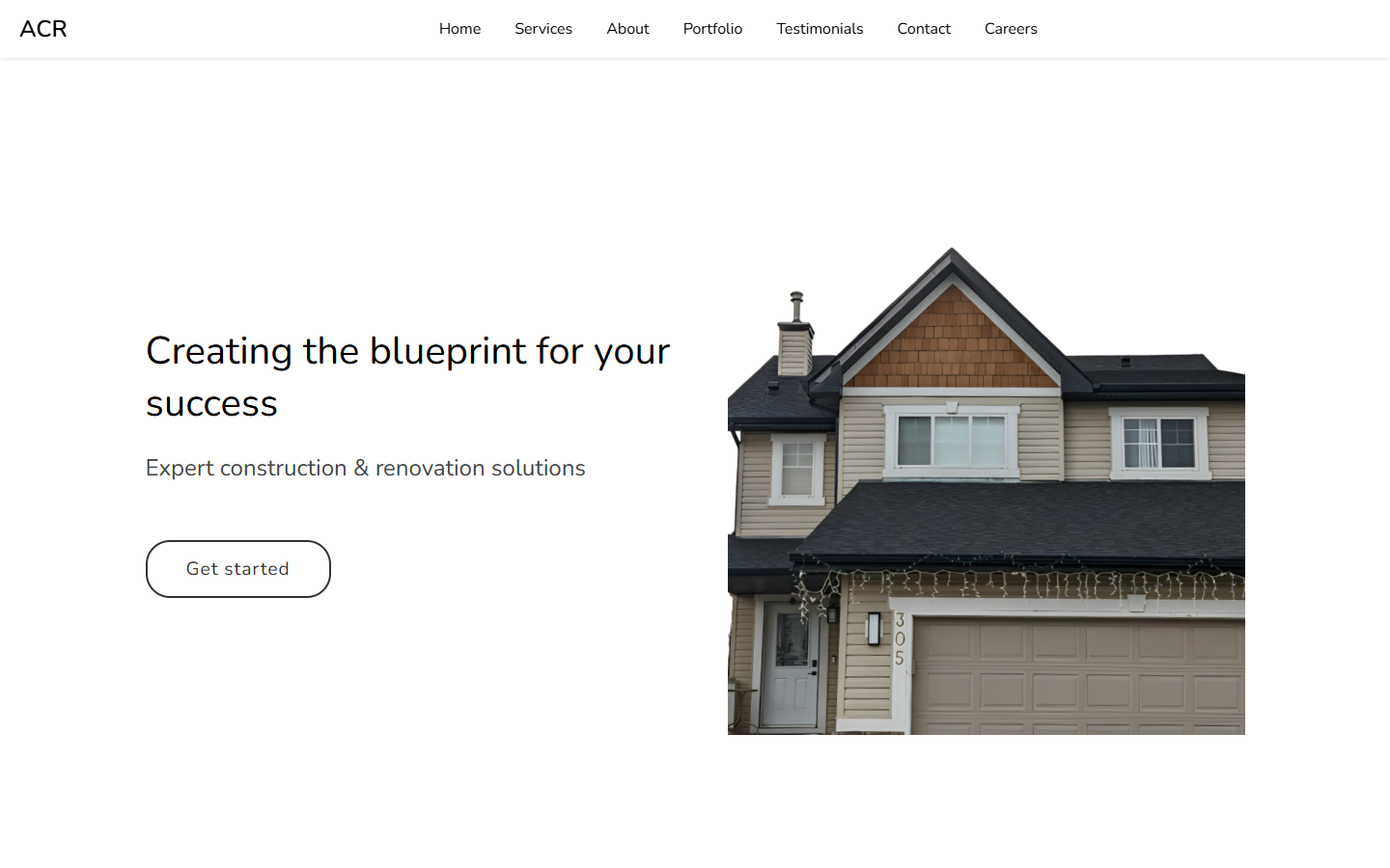ACR Construction - Professional construction company website