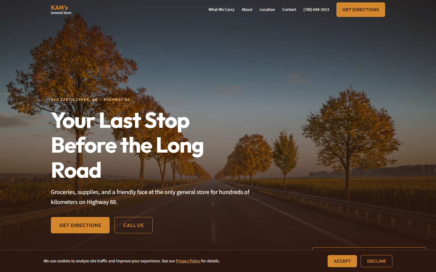 Kan's General Store - Retail website for a local general store