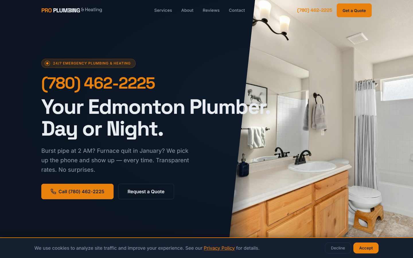 Pro Plumbing & Heating - Plumbing and heating services website